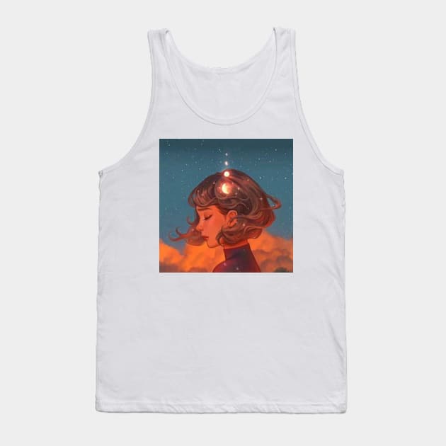 Woman with thoughts Tank Top by jeune98
